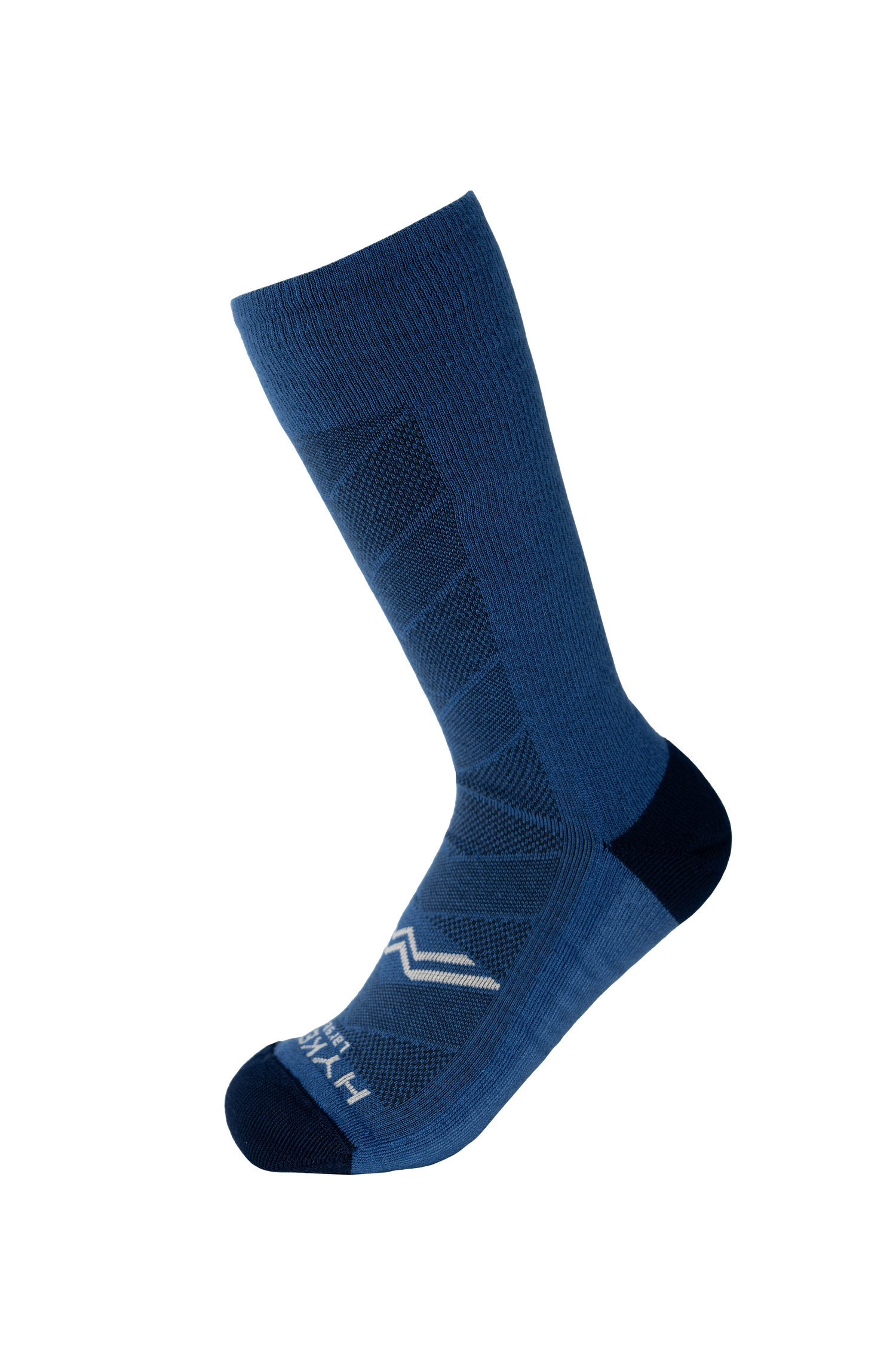 HYKER Apparel - Recycled Polyester Tick Repellent Crew Sock - Dark Blue